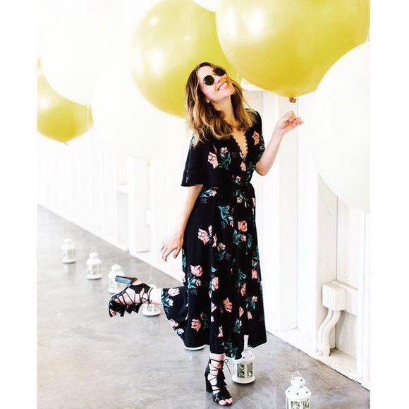 Nicholas Piper Floral Silk Midi Dress NWT - Picture 3 of 8